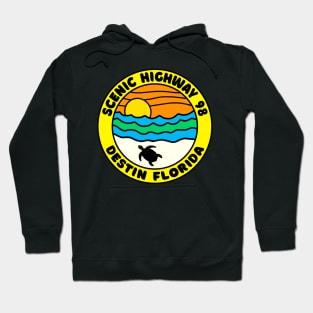 Scenic Highway 98 Destin Beach Florida Palms Panhandle Emerald Coast Hoodie